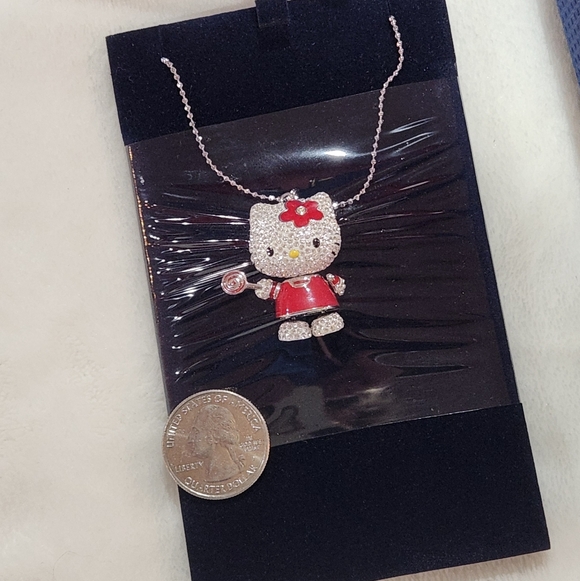 Swarovski Silver 3D Hello Kitty Necklace, NIB